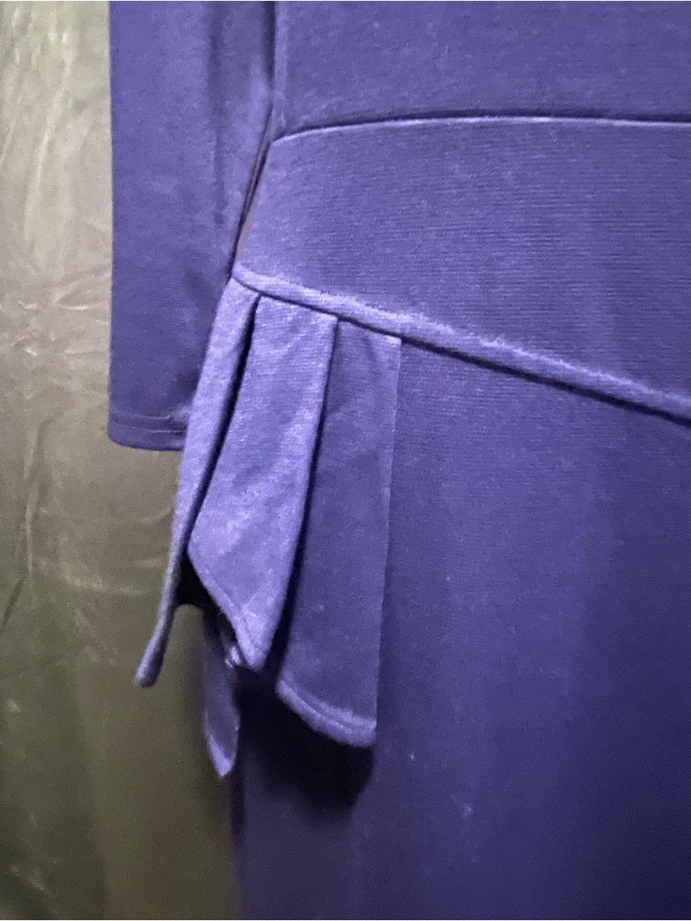 NWT - Navy Midi Dress with Side Drape - Picture 4 of 7